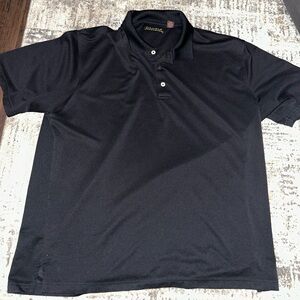 Men's Stylish XXL Black Cubavera Polo Shirt